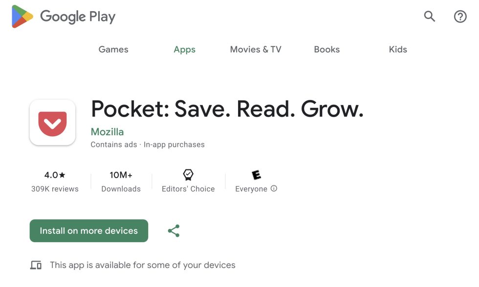 Pocket - Read It Later